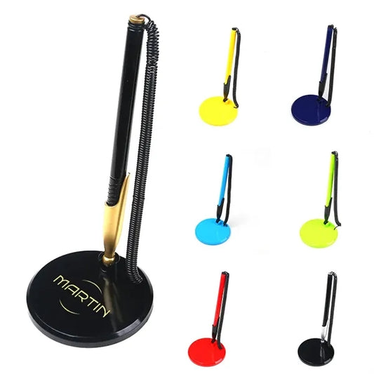 Secure Counter Pens with Adhesive Chain Desktop