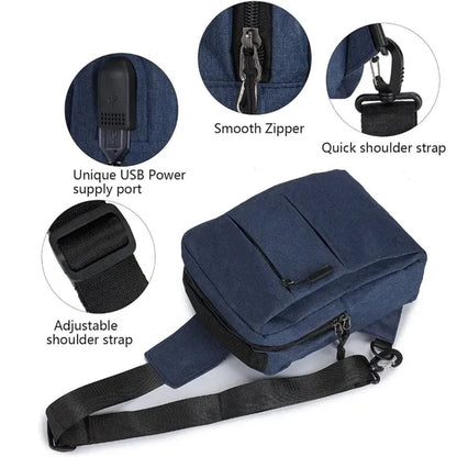 Waterproof Men Casual Sling Chest Bag Crossbody Backpack