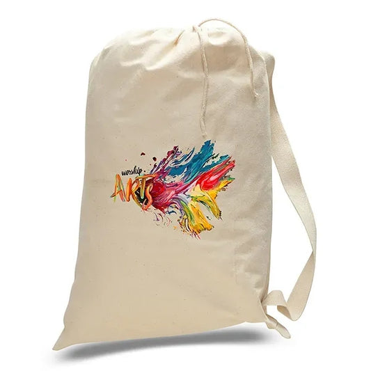 Custom Printed Drawstring Laundry Bag 12 OZ