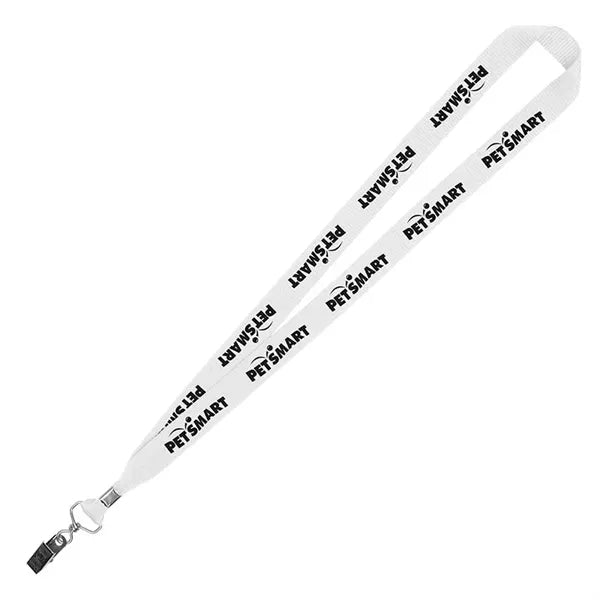 3/4" Eco Friendly rPET Lanyard with Bulldog Clip