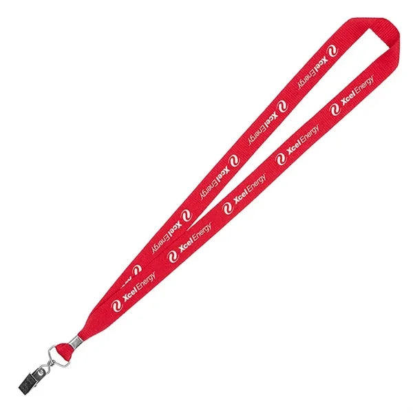 3/4" Eco Friendly rPET Lanyard with Bulldog Clip