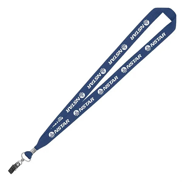 3/4" Eco Friendly rPET Lanyard with Bulldog Clip