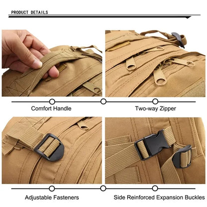Tactical Dual Shoulder Strap Pack Molle Hook & Loop System