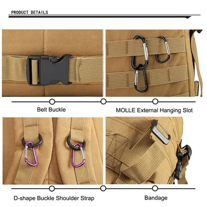 Tactical Dual Shoulder Strap Pack Molle Hook & Loop System