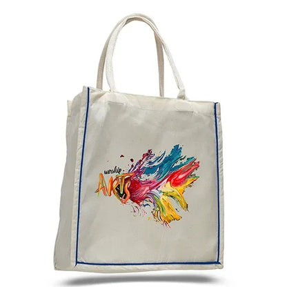 Fancy Shopper Bag with Colored Stripe 6 OZ