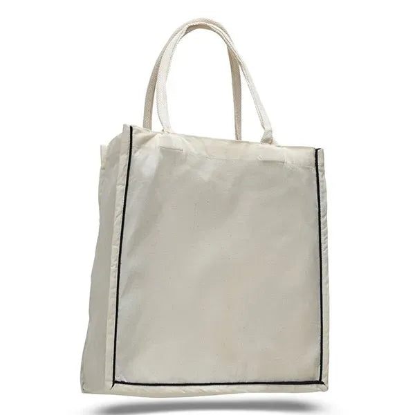 Fancy Shopper Bag with Colored Stripe 6 OZ