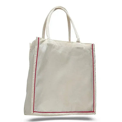 Fancy Shopper Bag with Colored Stripe 6 OZ