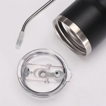 Insulated Auto Tumbler With Straw