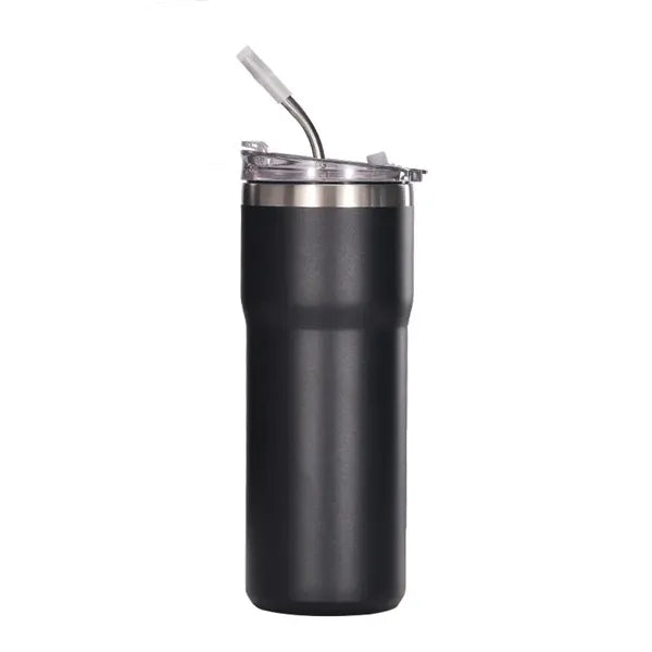 Insulated Auto Tumbler With Straw