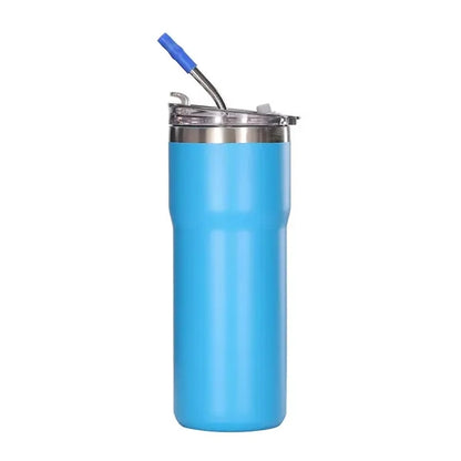 Insulated Auto Tumbler With Straw