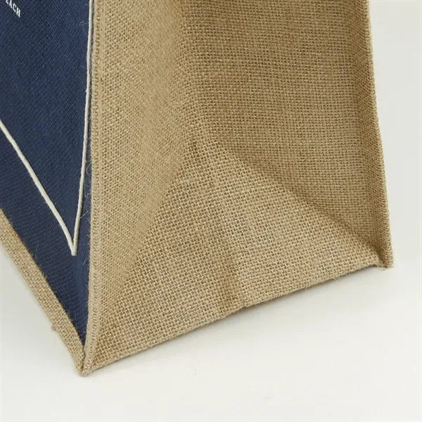 Two-tone Jute Tote Bag