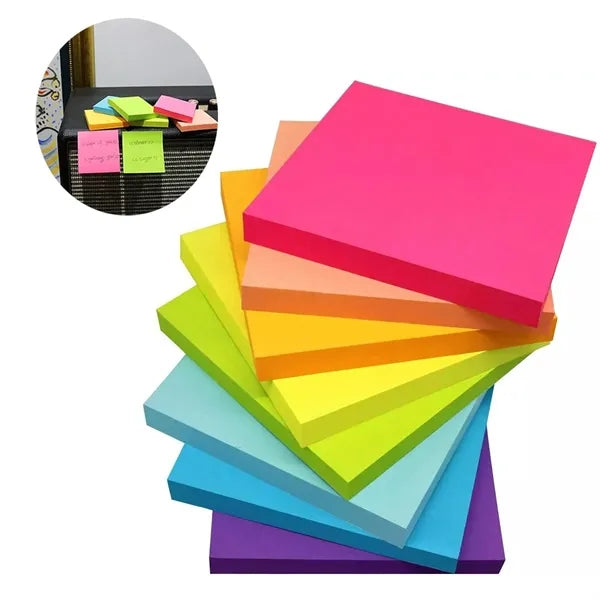 Ticky Notes Bright Colored Super Self Sticky Pads