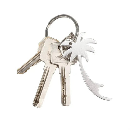 Palm Tree Bottle Opener With Keychain Key Tag Chain
