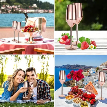 Stainless Steel Unbreakable Wine Glasses