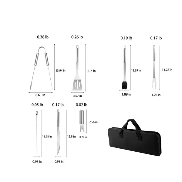 20 Pcs Grilling Accessories Bbq Grill Tools Set