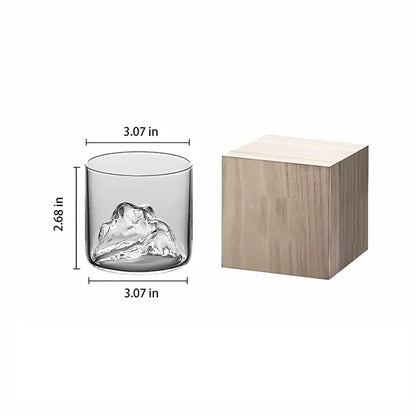 3D Mountain Glass Whiskey Cup