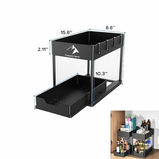 Double Sliding Under Sink Organizer