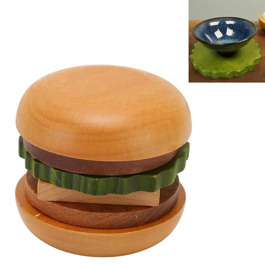 Hamburger Coaster Set With Magnet
