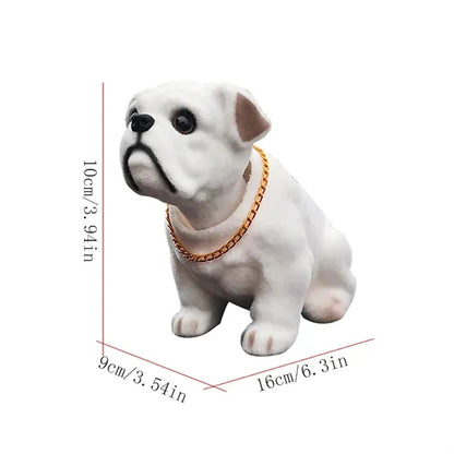 Car Shaking Head Nodding Bulldog Dog Decoration