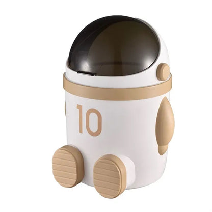 Spaceman Design Plastic Trash Can