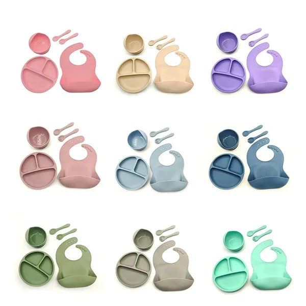 5-Piece Silicone Toddler Feeding Set