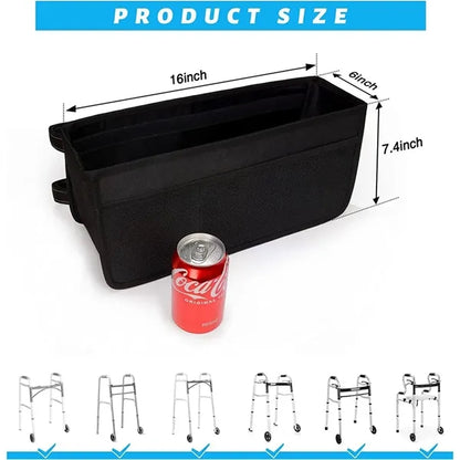 Large Capacity Foldable Walker Basket Bag
