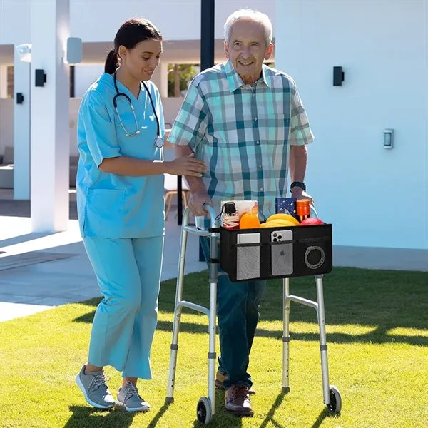 Large Capacity Foldable Walker Basket Bag