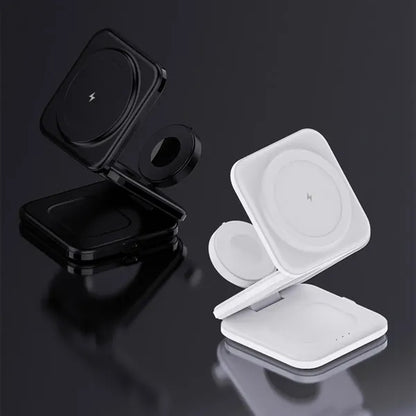 Foldable Magnetic 3 in 1 Wireless Station Charger