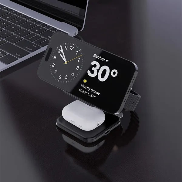Foldable Magnetic 3 in 1 Wireless Station Charger