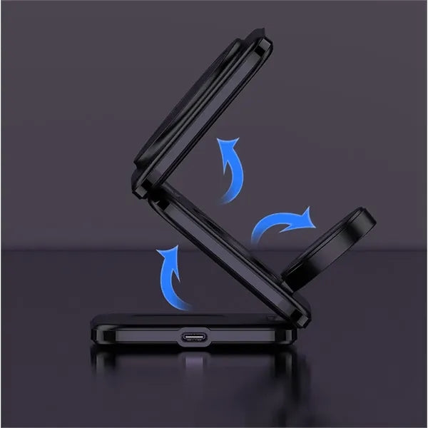 Foldable Magnetic 3 in 1 Wireless Station Charger