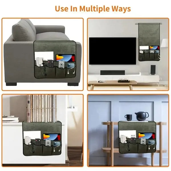 Sofa Couch Caddy Remote Control Organizer Bag