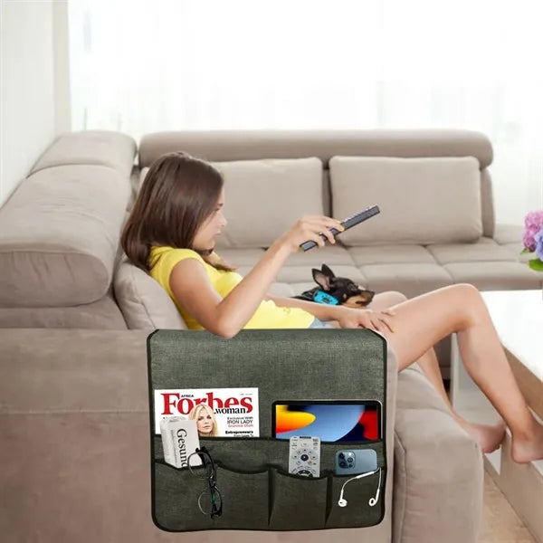 Sofa Couch Caddy Remote Control Organizer Bag