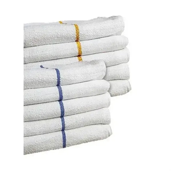 100% Cotton Bath Towel With Golden/Blue Stripe