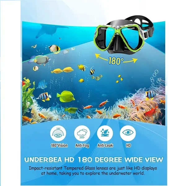 Swim Dry Snorkel Set HD Dive Mask Easy-Breath Anti-fog