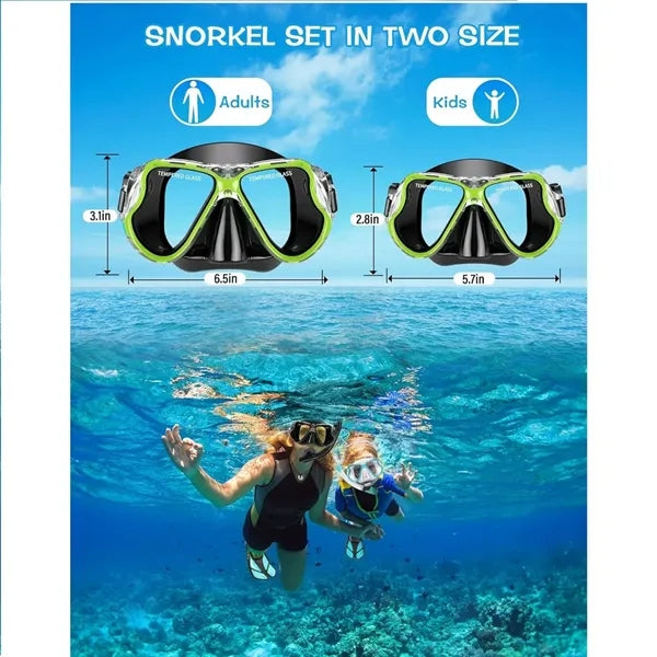 Swim Dry Snorkel Set HD Dive Mask Easy-Breath Anti-fog