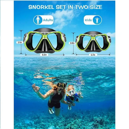 Swim Dry Snorkel Set HD Dive Mask Easy-Breath Anti-fog