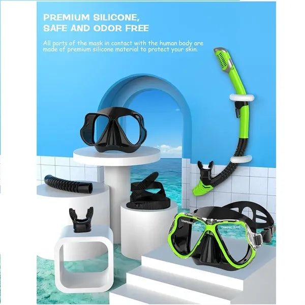 Swim Dry Snorkel Set HD Dive Mask Easy-Breath Anti-fog