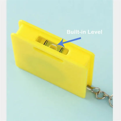 Compact Retractable Tape Measure with Level