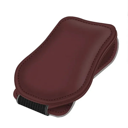 Magnetic Leather Sunglasses Holder for Car Visor