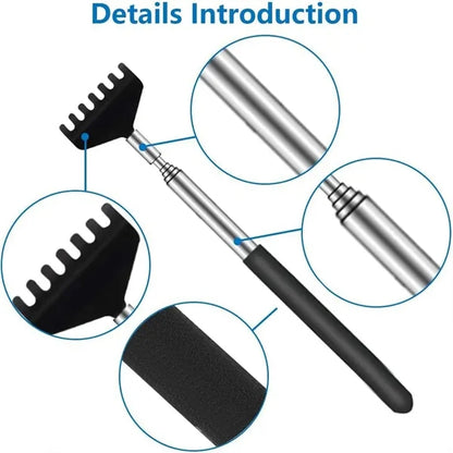 Extendable Metal Back Scratchers with Rubber Handles