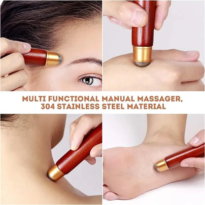 Extendable Wooden Handle Back Scratcher with Massage Bead