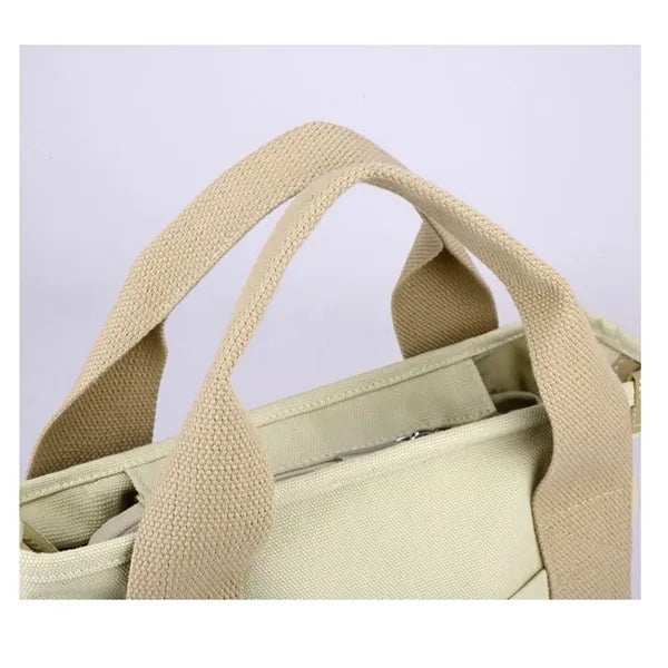 Women's Canvas Tote Handbag-Casual Shoulder & Crossbody