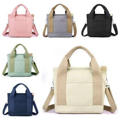 Women's Canvas Tote Handbag-Casual Shoulder & Crossbody