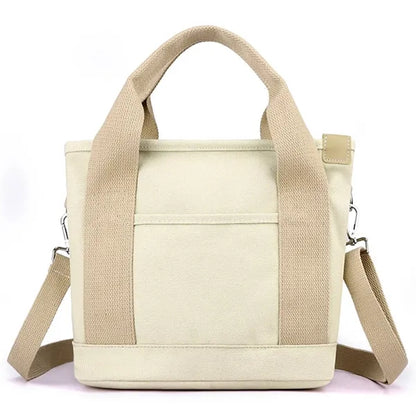 Women's Canvas Tote Handbag-Casual Shoulder & Crossbody