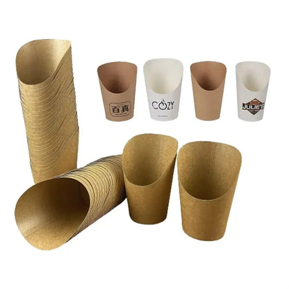 Custom Disposable Paper French Fry Cups