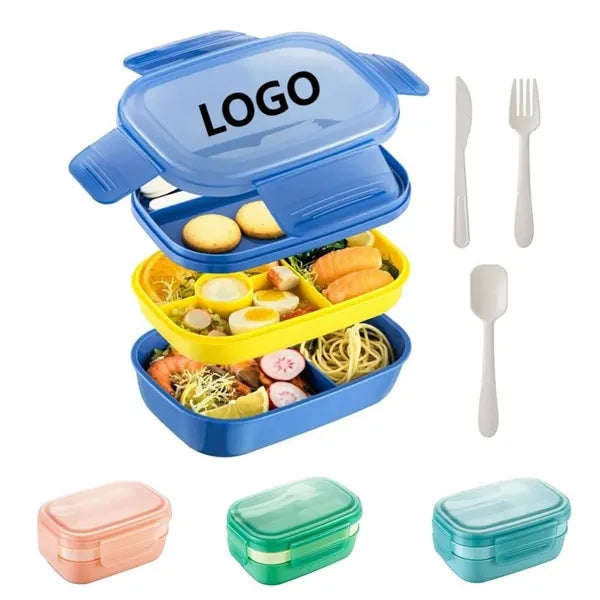Large Capacity Lunch Box with Utensil Set