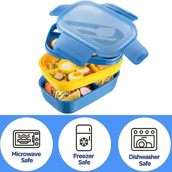 Large Capacity Lunch Box with Utensil Set