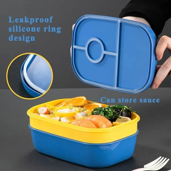 Large Capacity Lunch Box with Utensil Set