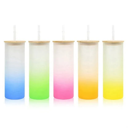 16 oz Bamboo Lid Glass Can
