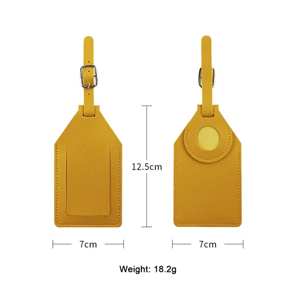 Premium PU Leather Luggage Tags with Tracker Slot